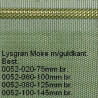 Lysgrøn Moirébånd m/guldkant. 100mm bredde