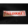 Sjov selvklæbende streamer til bagruden med TILLYKKE 50 x 13 cm