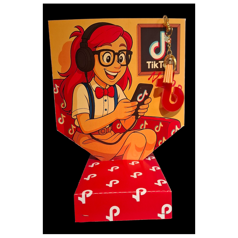 Tik Tok sangskjuler med nøglering