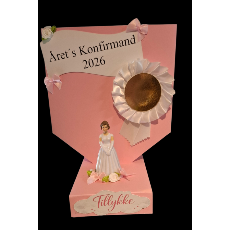 Året´s Konfirmand sangskjuler til pigen. Traditionel og lige til bordet