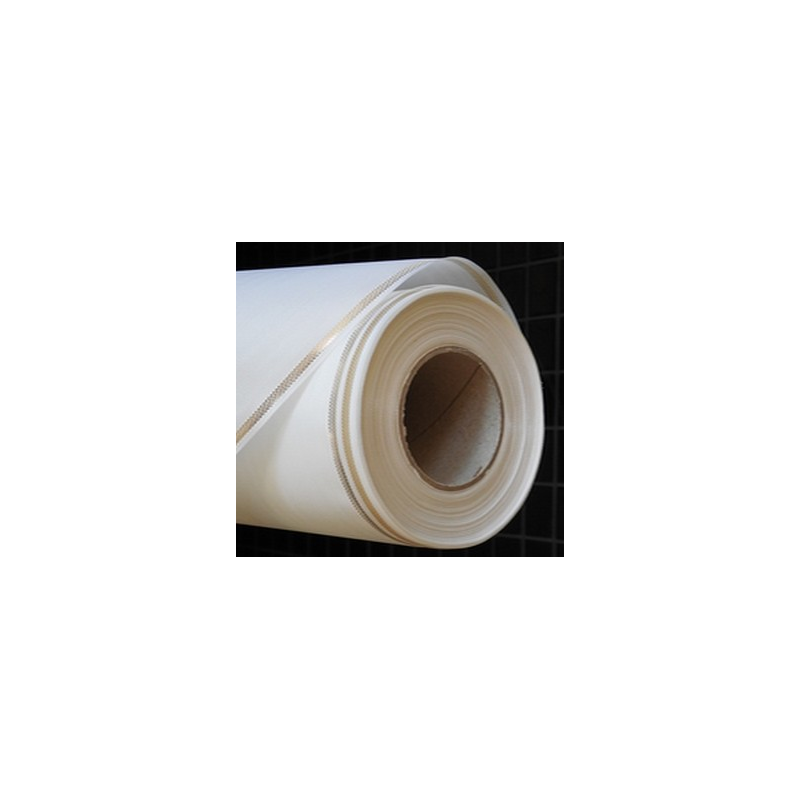 Hvid moirébånd m/guldkant Buketbånd 125 mm bredde