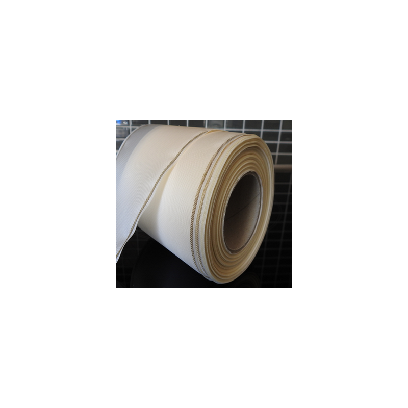 Creme Moirébånd m/guldkant. 145mm bredde