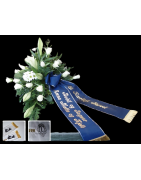 Kranse-sorgbånd til begravelse-mindehøjtidligheder- mange typer/farver